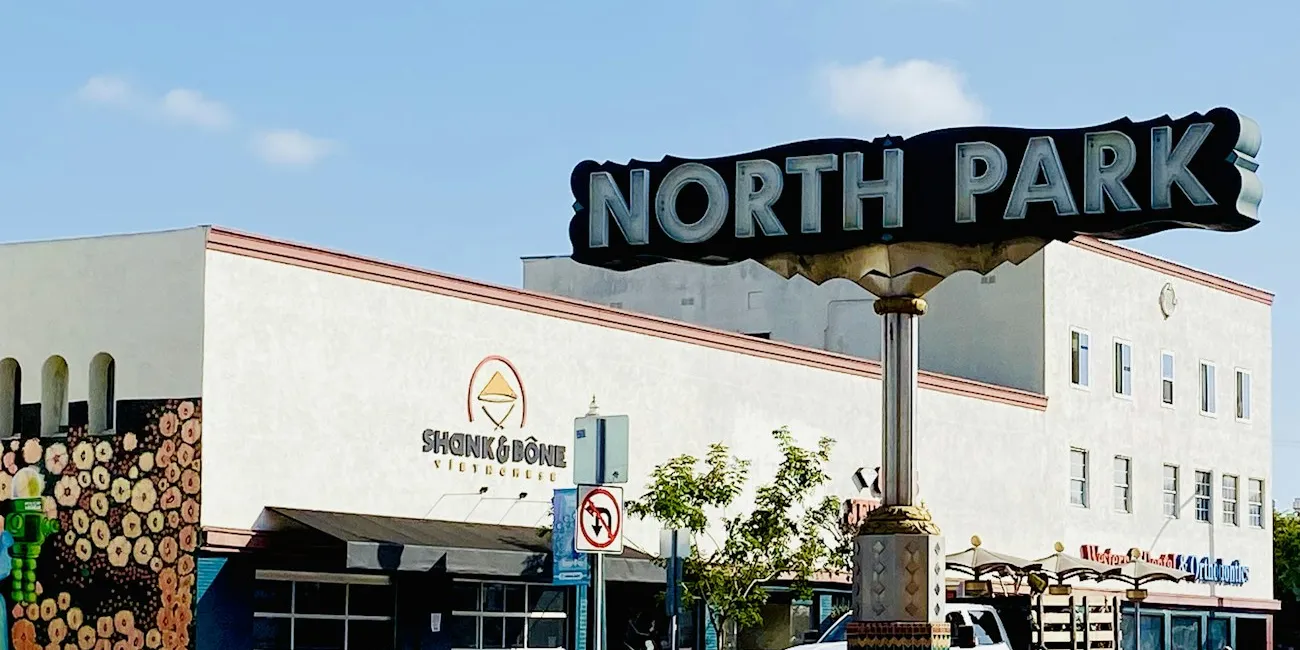 The North Park sign above University Avenue